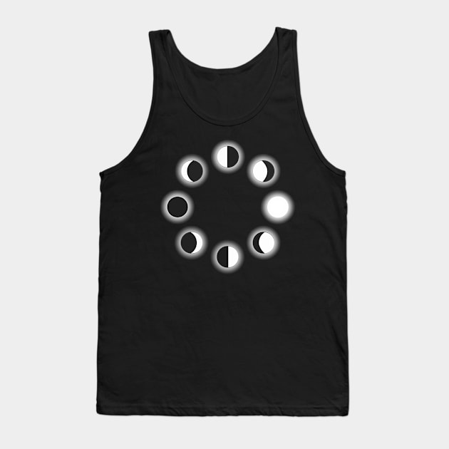 Moon Phases Tank Top by MettaArtUK